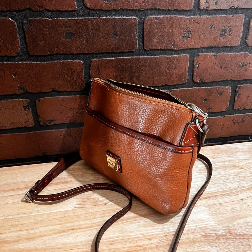 Dooney & Bourke Brown Leather Crossbody Bag - Picture 2 of 6